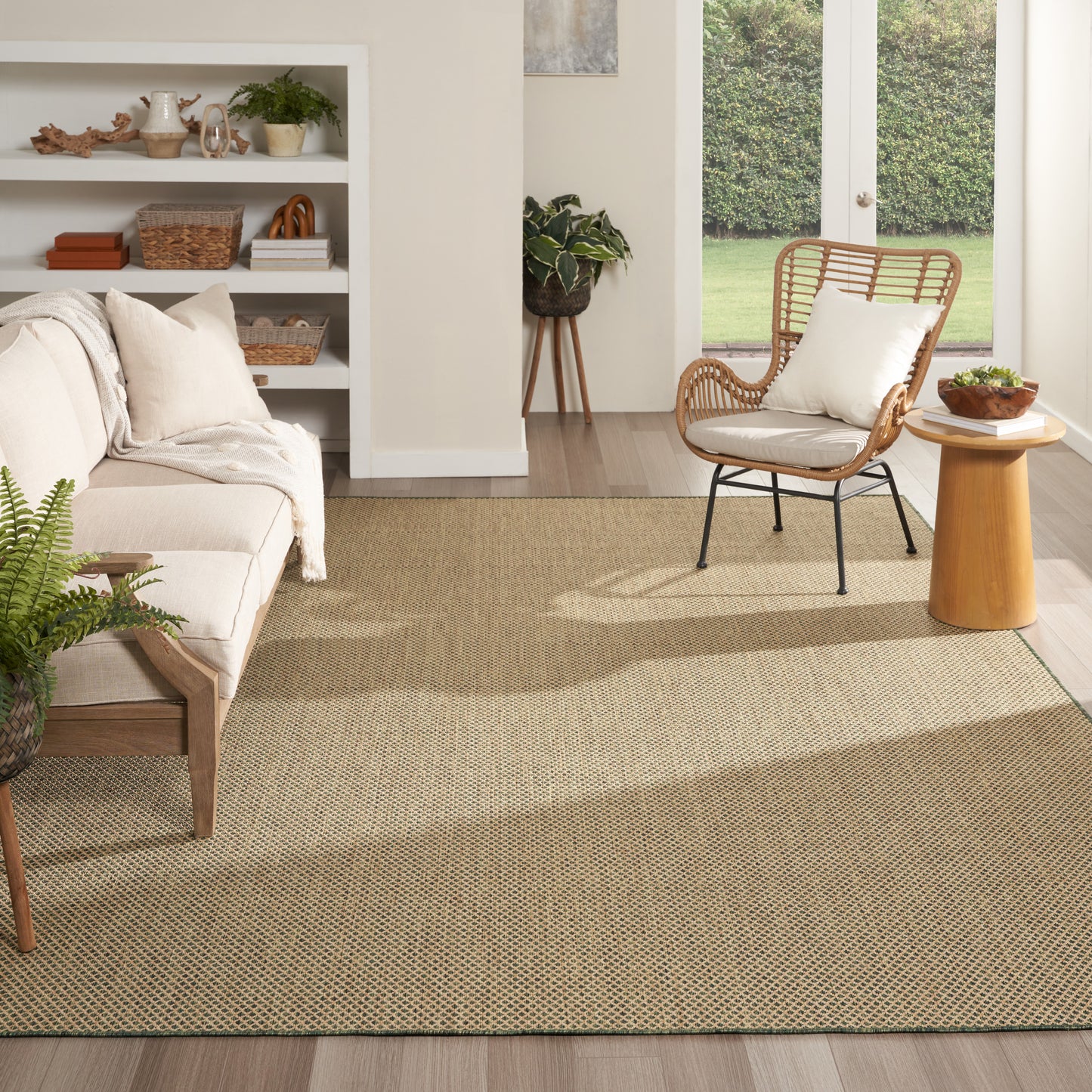 Nourison Home Courtyard  Green  Contemporary