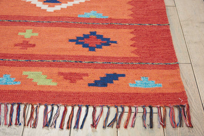 Nourison Home Baja  Orange Red  Transitional