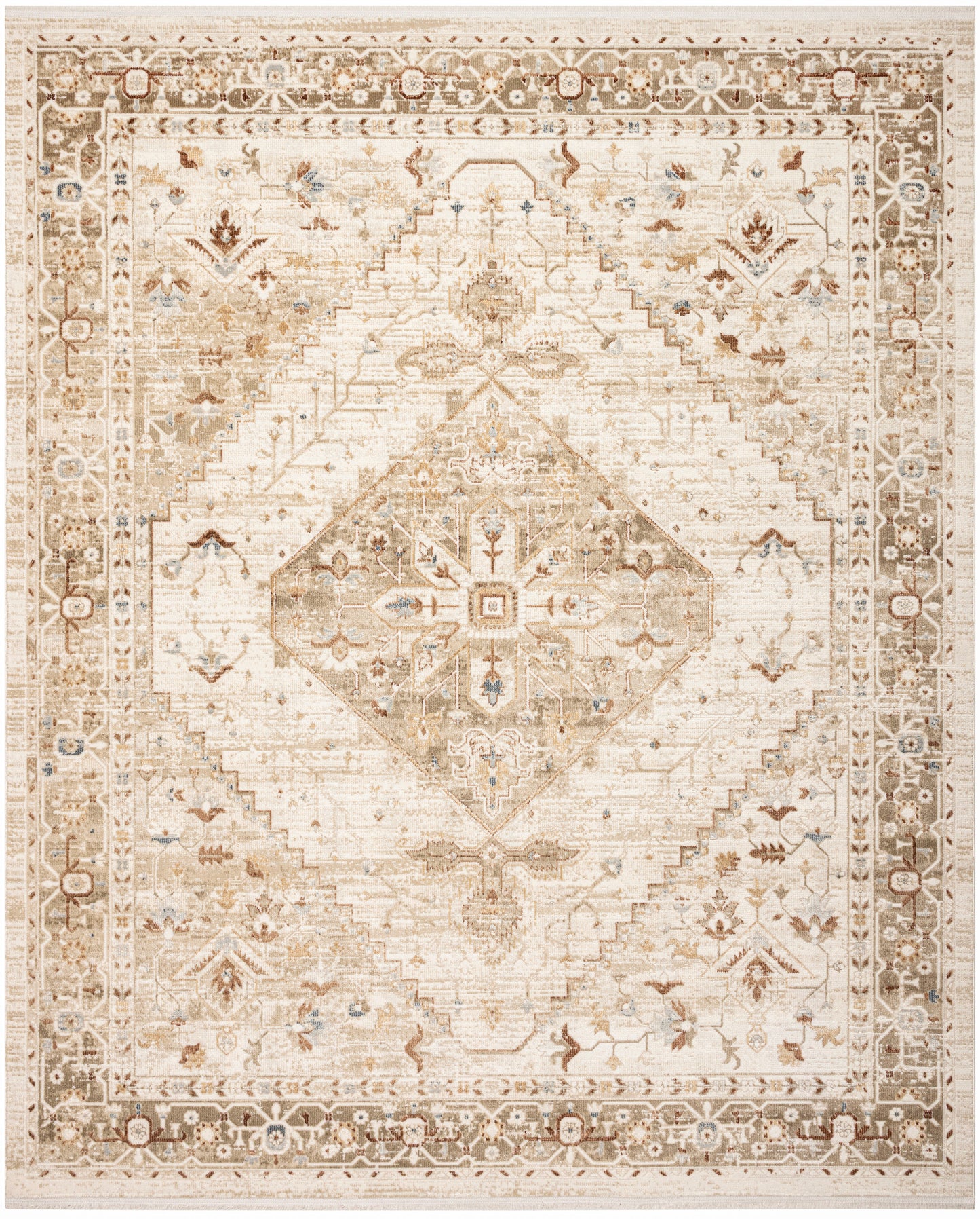 Nourison Home Pardis  Ivory Taupe  Traditional