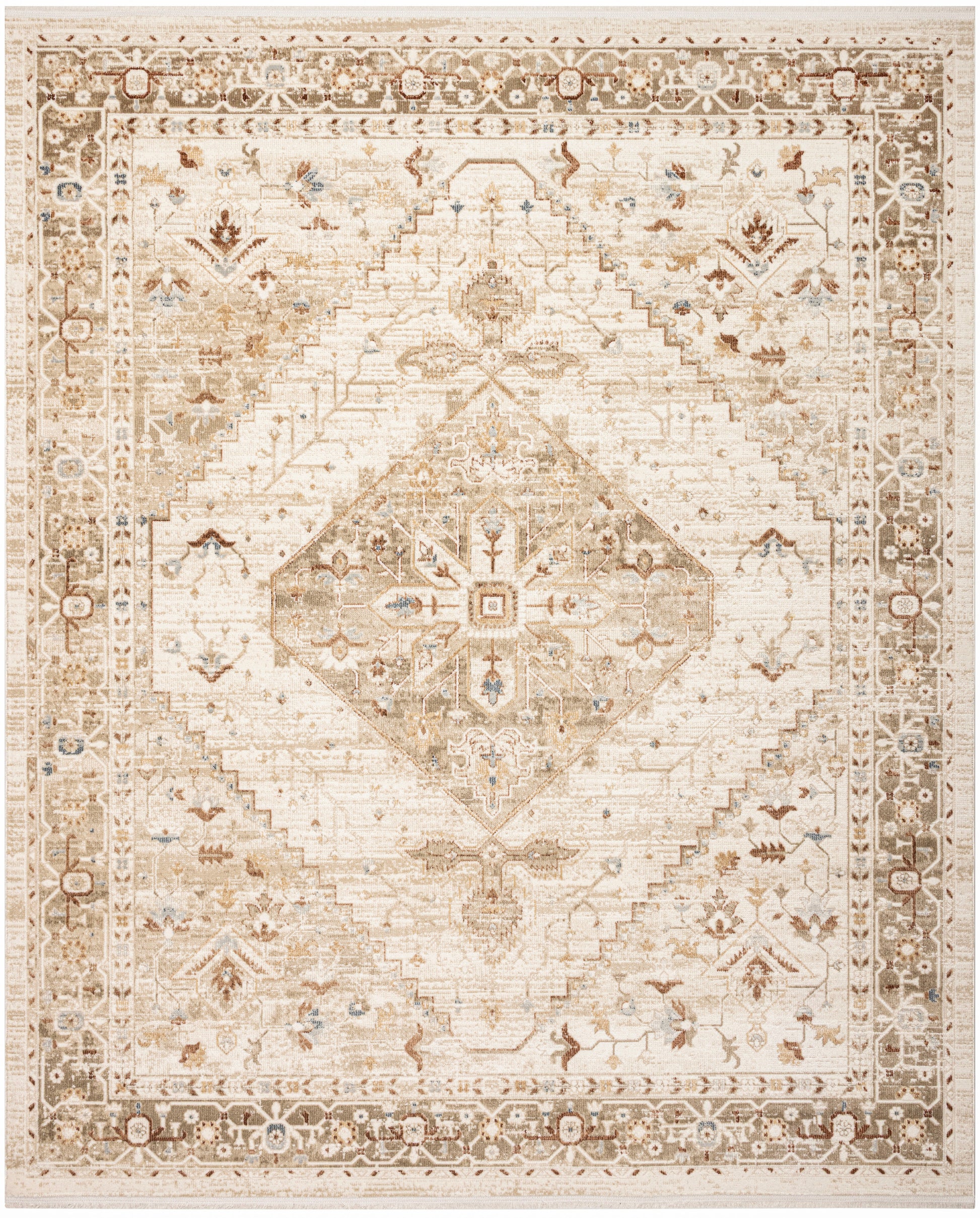 Nourison Home Pardis  Ivory Taupe  Traditional