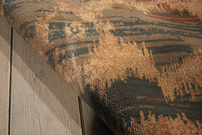 Nourison Home Silken Allure SLK10 Teal Contemporary Loomed Rug