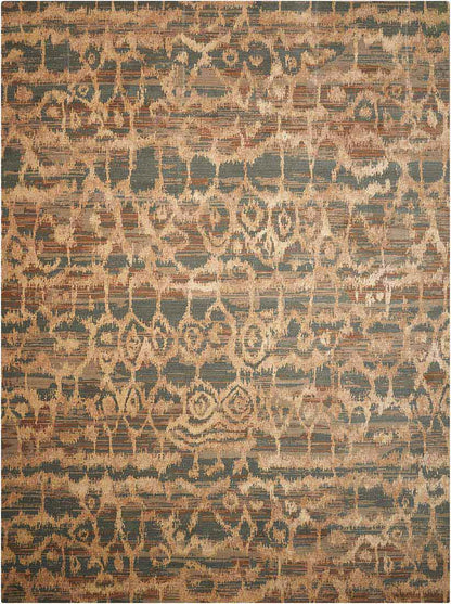 Nourison Home Silken Allure SLK10 Teal Contemporary Loomed Rug