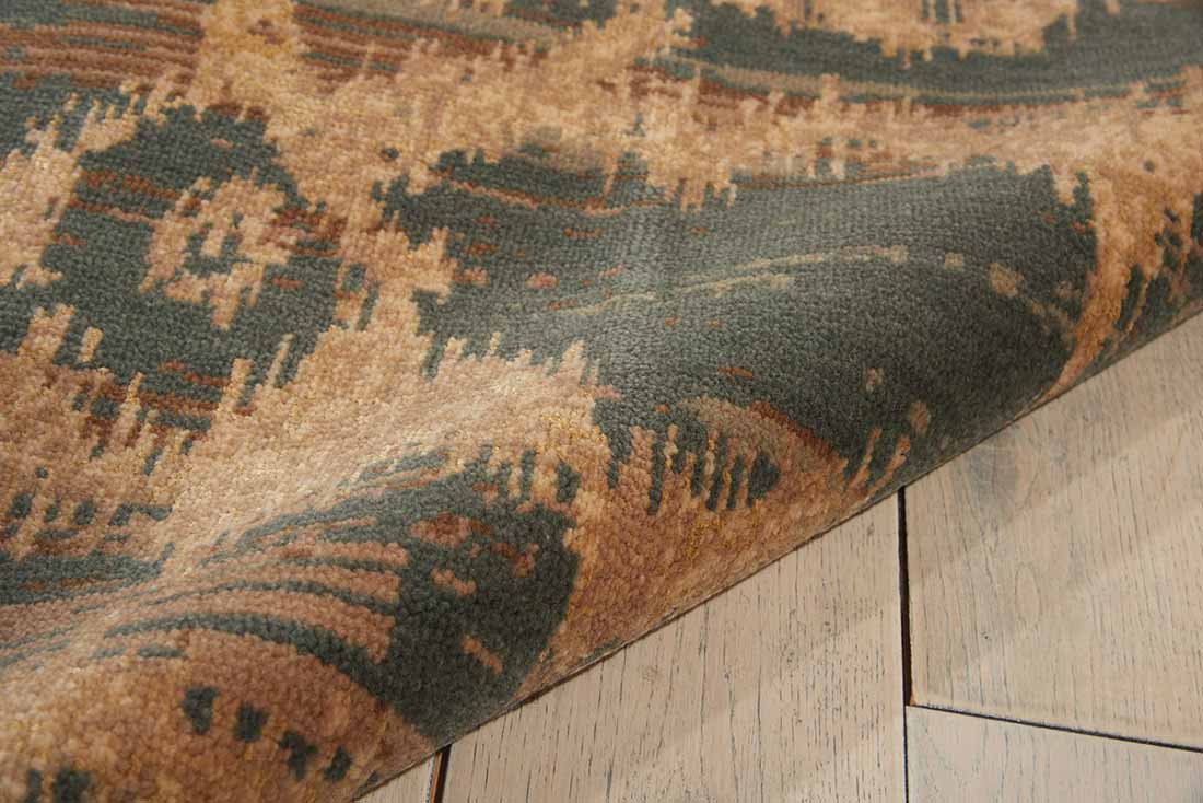 Nourison Home Silken Allure SLK10 Teal Contemporary Loomed Rug