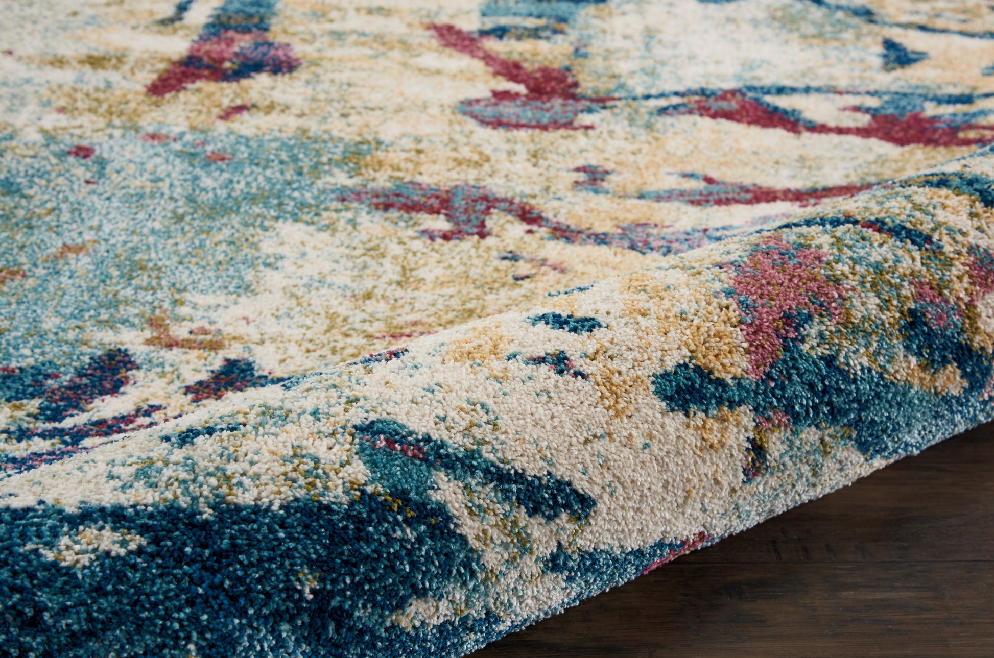 Nourison Home Fusion  Cream Multicolor  Contemporary
