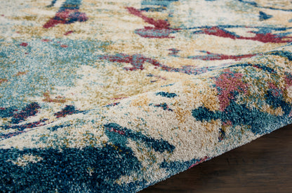 Nourison Home Fusion  Cream Multicolor  Contemporary