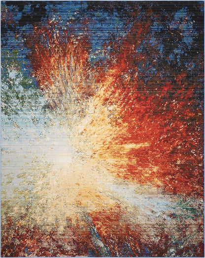 Nourison Home Chroma  Red Flare  Contemporary