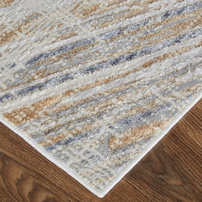 Feizy Laina 39G6F Gray Beige Abstract Machine Woven Rug - Rugs - Feizy - Atlanta Designer Rugs