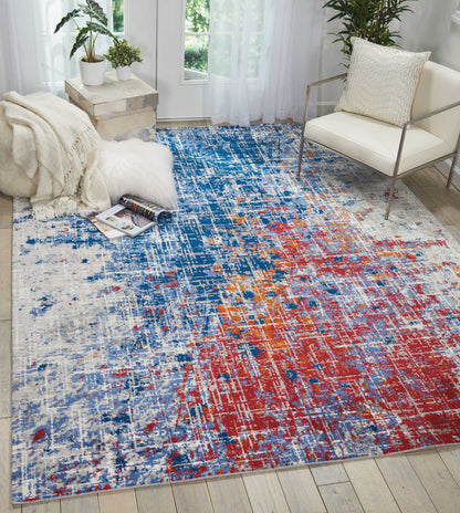 Nourison Home Twilight  Red Blue  Contemporary