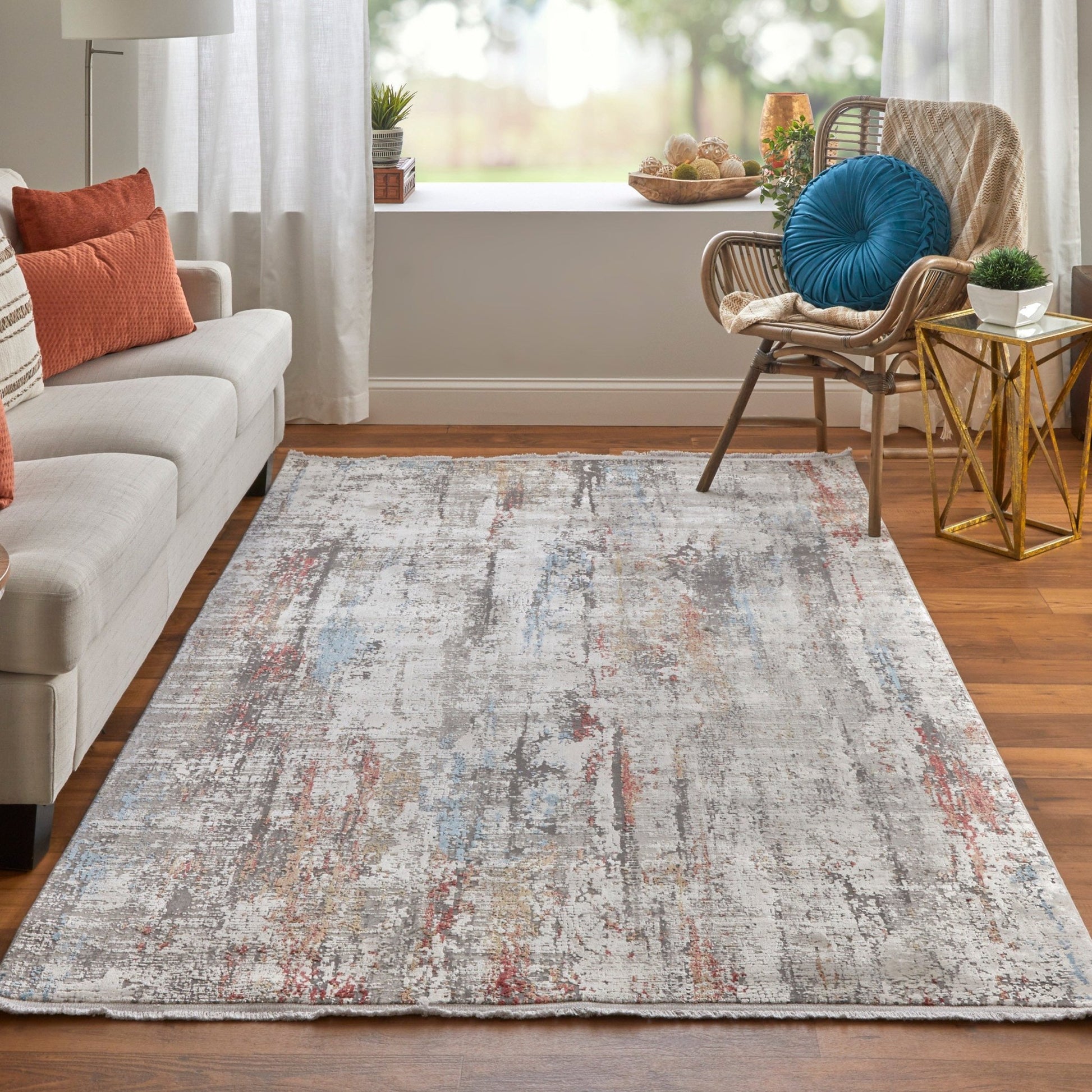 Feizy Cadiz 3903F Ivory Multi Modern/Industrial/Luxury & Gla Machine Woven Rug - Rugs - Feizy - Atlanta Designer Rugs