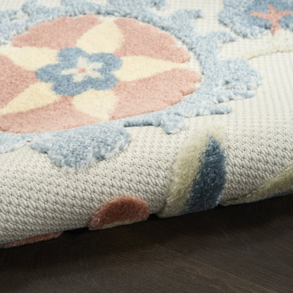 Nourison Home Aloha  Grey Multicolor  Contemporary