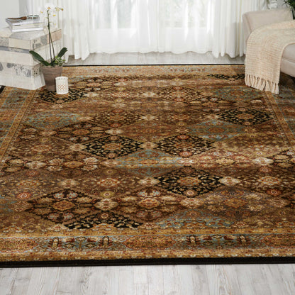 Nourison Home Delano  Black Blue  Traditional
