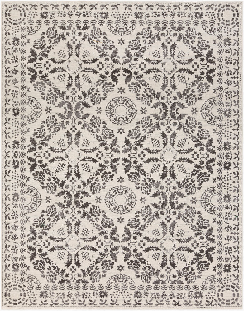 Surya Bahar BHR-2318 Charcoal Traditional Machine Woven Rug