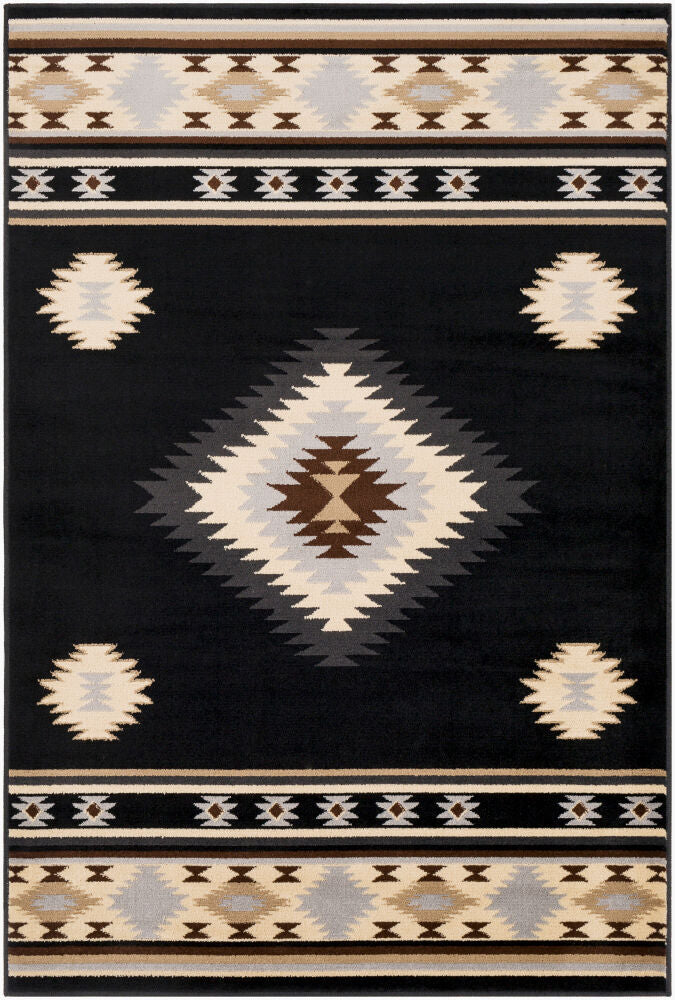 Surya Paramount PAR-1095 Black Rustic Machine Made Rug