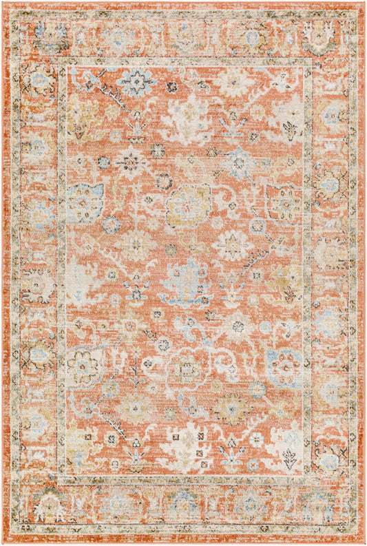 Surya Pertek PTK-2301 Burnt Orange Traditional Machine Woven Rug