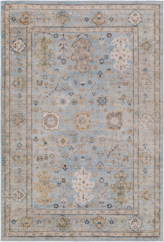 Surya Pertek PTK-2307 Deep Teal Traditional Machine Woven Rug