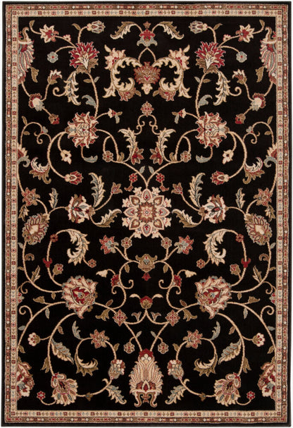 Surya Riley RLY-5025 Black Traditional Machine Woven Rug