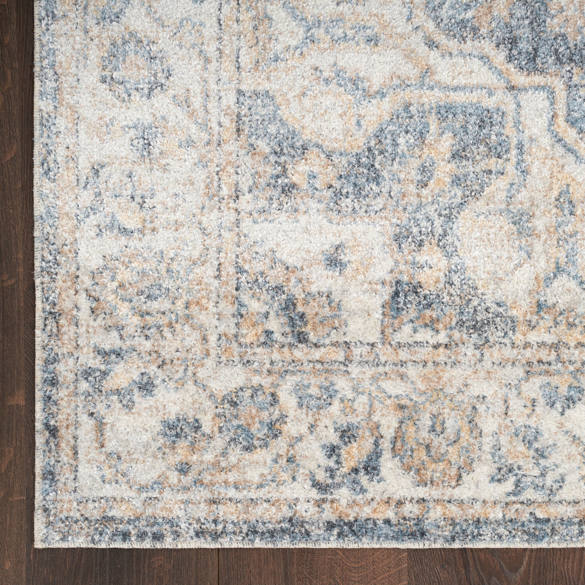 Nourison Home Astra Machine Washable  Grey Blue  Traditional
