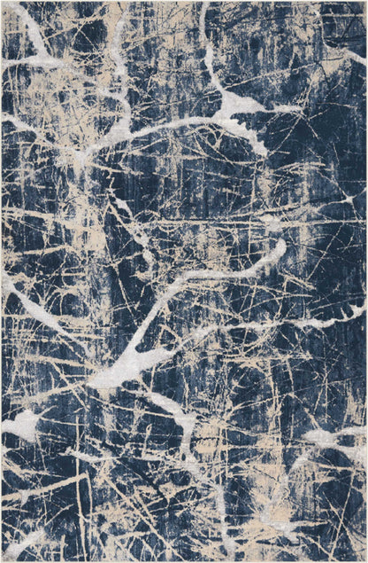 Nourison Home Heritage KI356 Beige Blue Contemporary Power-loomed Rug