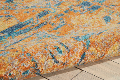 Nourison Home Passion  Teal Sun  Traditional