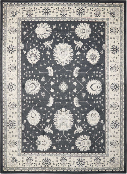 Nourison Home Maymana MYN03 Charcoal Traditional Power-loomed Rug