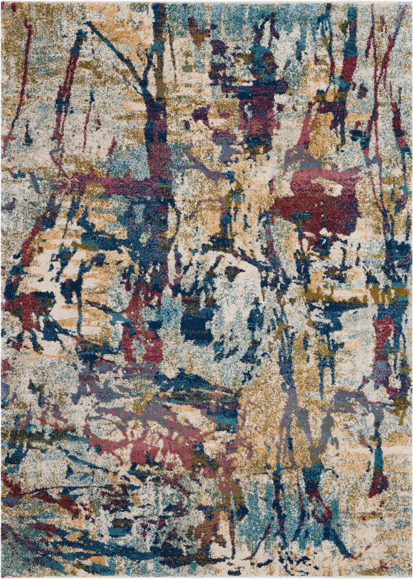 Nourison Home Fusion FSS10 Cream Multicolor Contemporary Power-loomed Rug