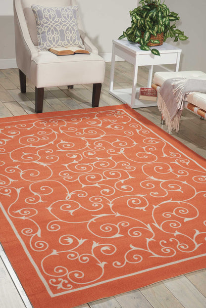 Nourison Home Home & Garden  Orange  Transitional