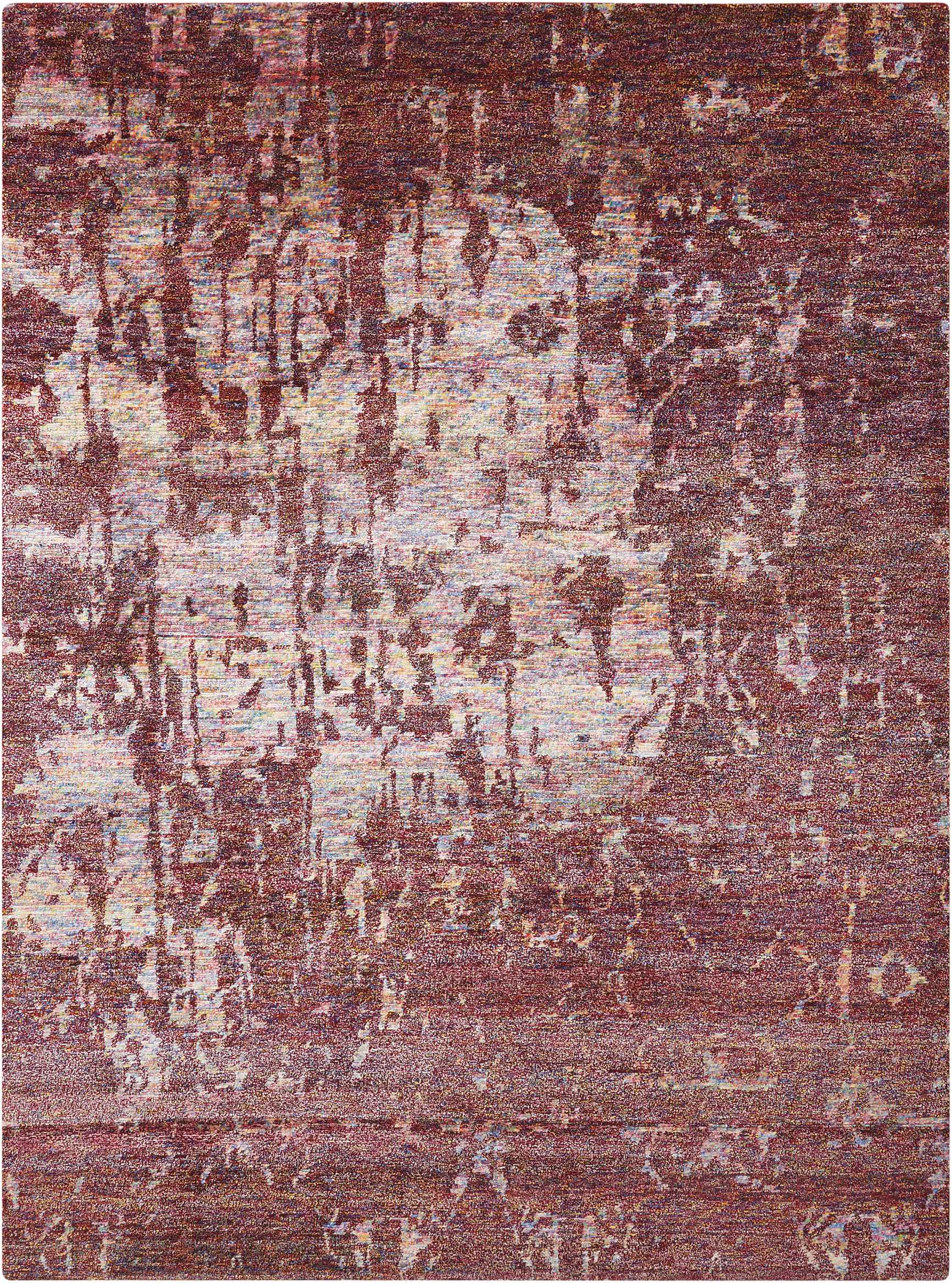 Nourison Home Silk Shadows  Wine  Transitional