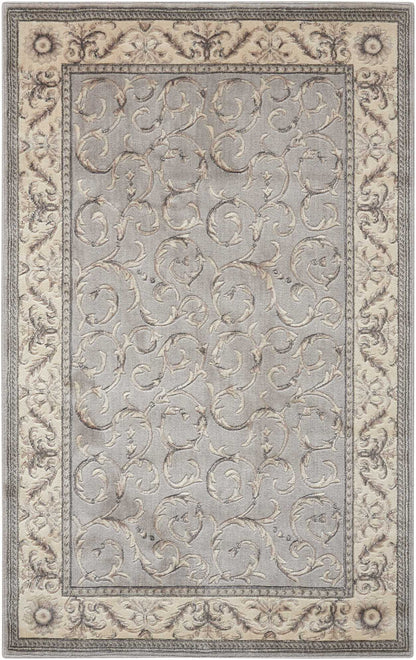 Nourison Home Somerset ST02 Silver Traditional Power-loomed Rug