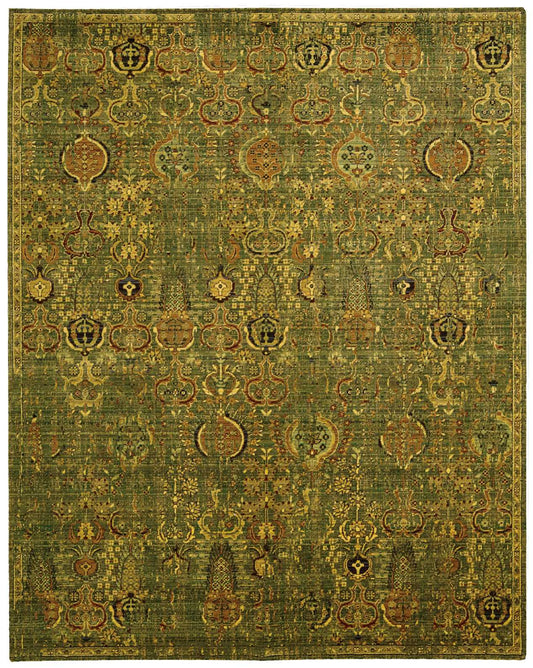 Nourison Home Timeless  Green Gold  Traditional