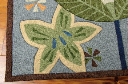 Nourison Home Fantasy  Aqua  Transitional