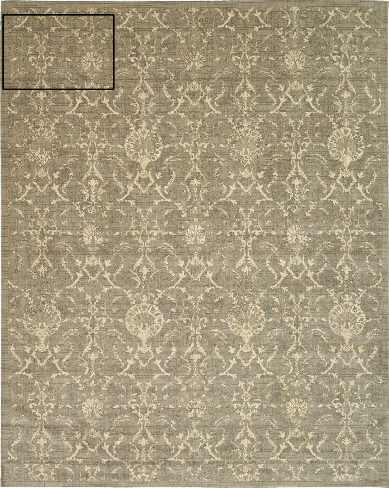 Nourison Home Silk Elements SKE03 Moss Traditional Loomed Rug