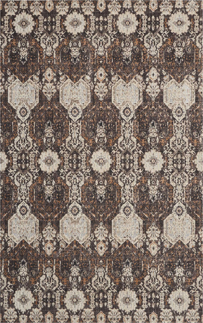 Nourison Home Silver Screen KI341 Mocha Slate Transitional Loom-woven Rug
