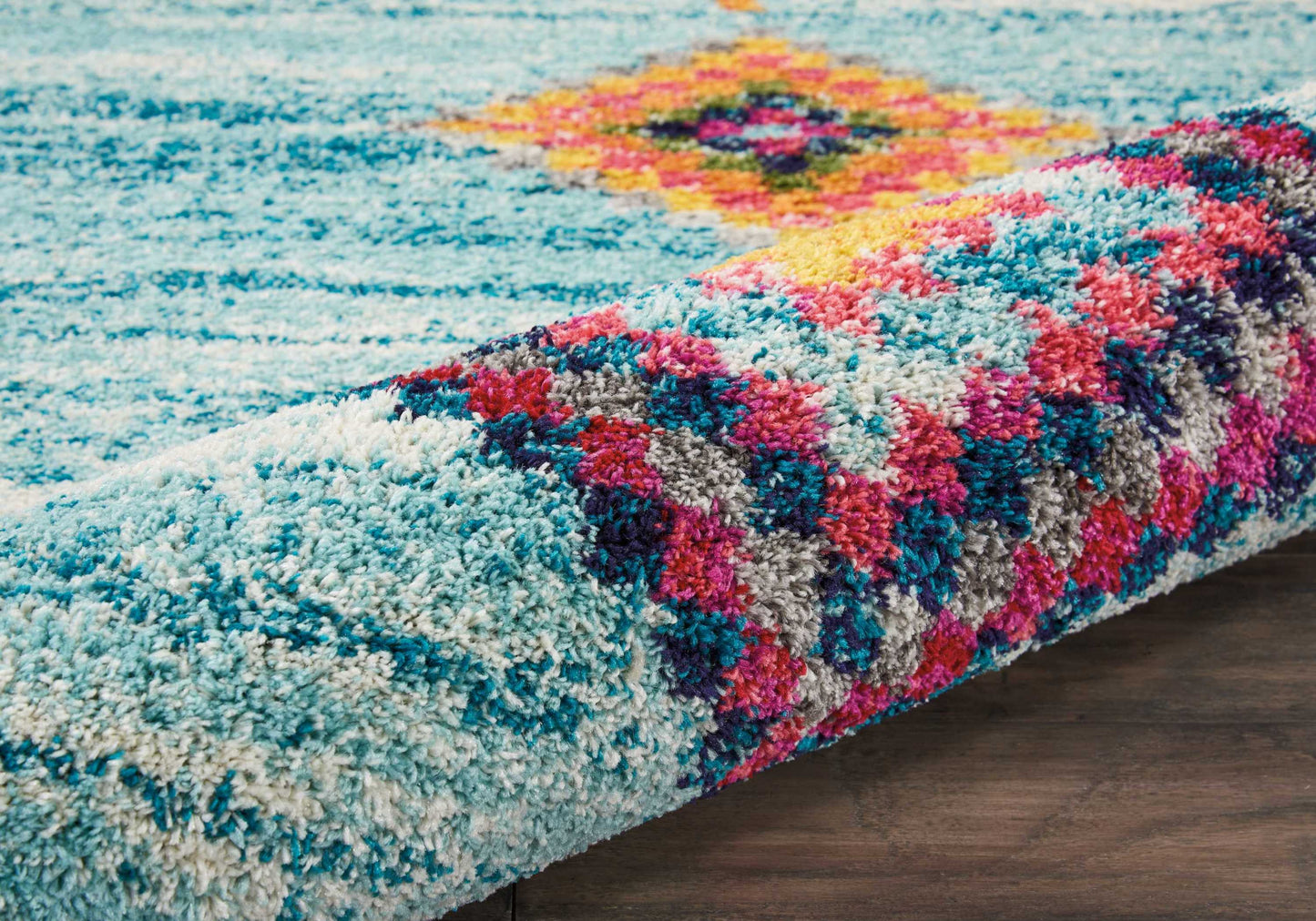 Nourison Home Nomad  Aqua  Transitional