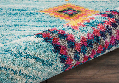 Nourison Home Nomad  Aqua  Transitional