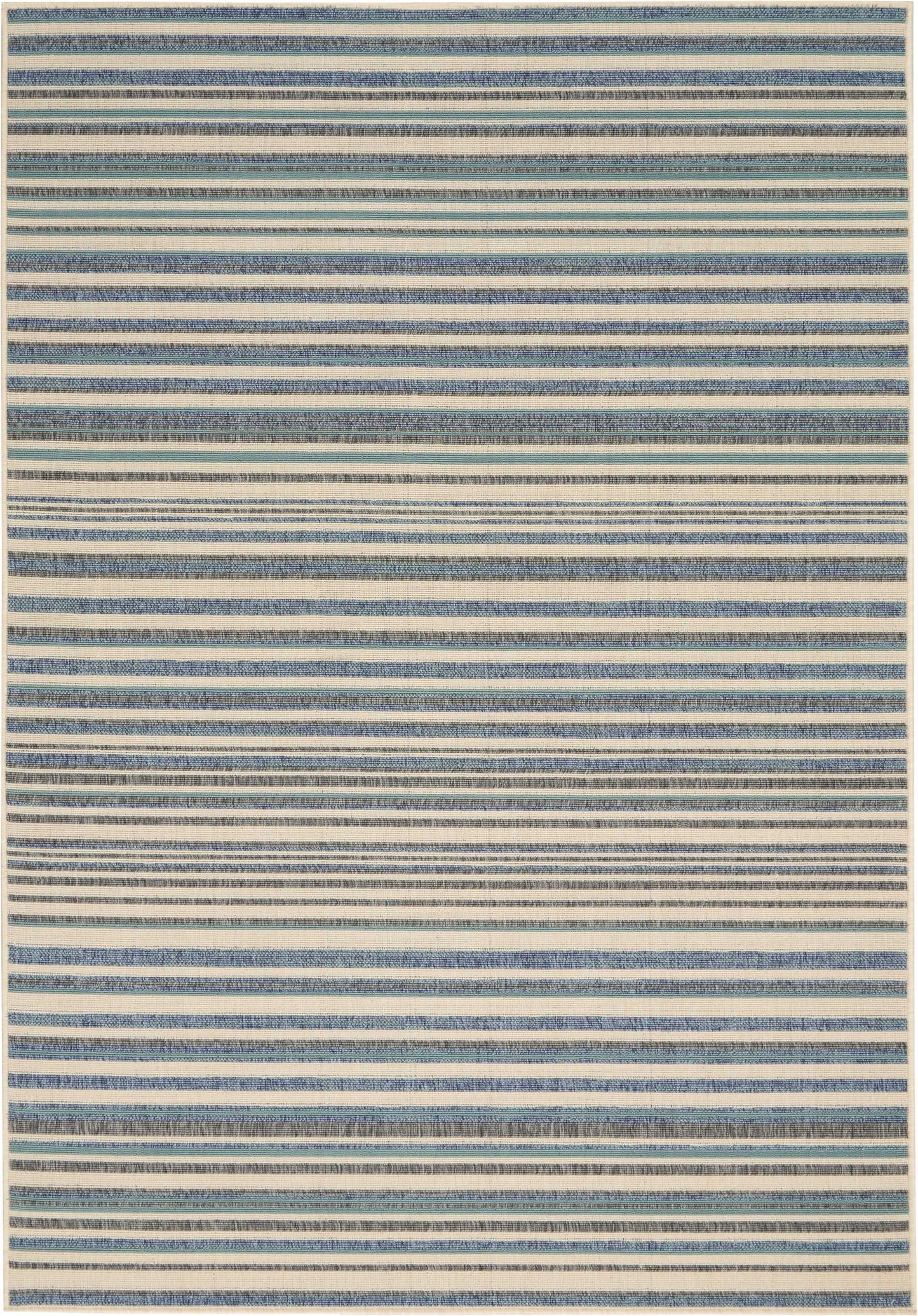 Barclay Butera Lido LID01 Blue Cream Contemporary Flat Weave Rug