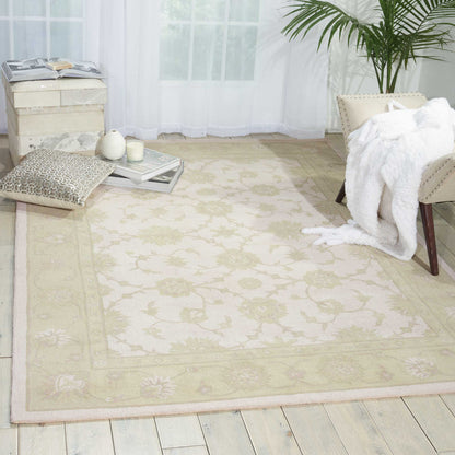 Nourison Home Zephyr  Ivory Green  Traditional