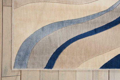 Nourison Home Somerset  Ivory Blue  Contemporary