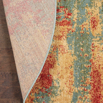 Nourison Home Somerset  Teal Multicolor  Contemporary