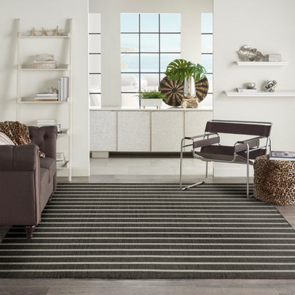 Nourison Home Positano  Black Ivory  Contemporary