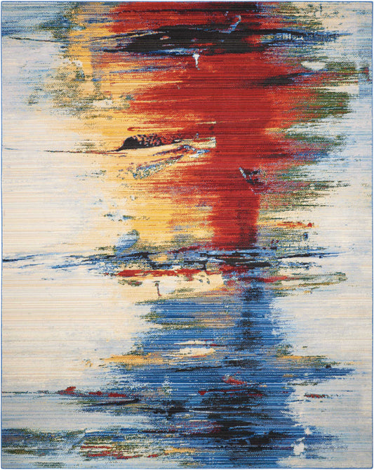 Nourison Home Chroma  Crimson Tide  Contemporary