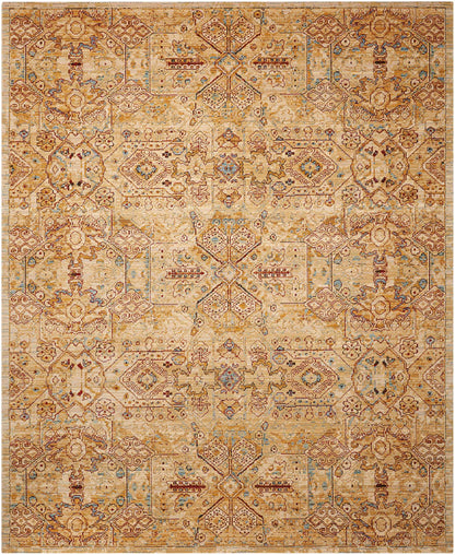 Nourison Home Rhapsody RH008 Light Gold Transitional Loomed Rug