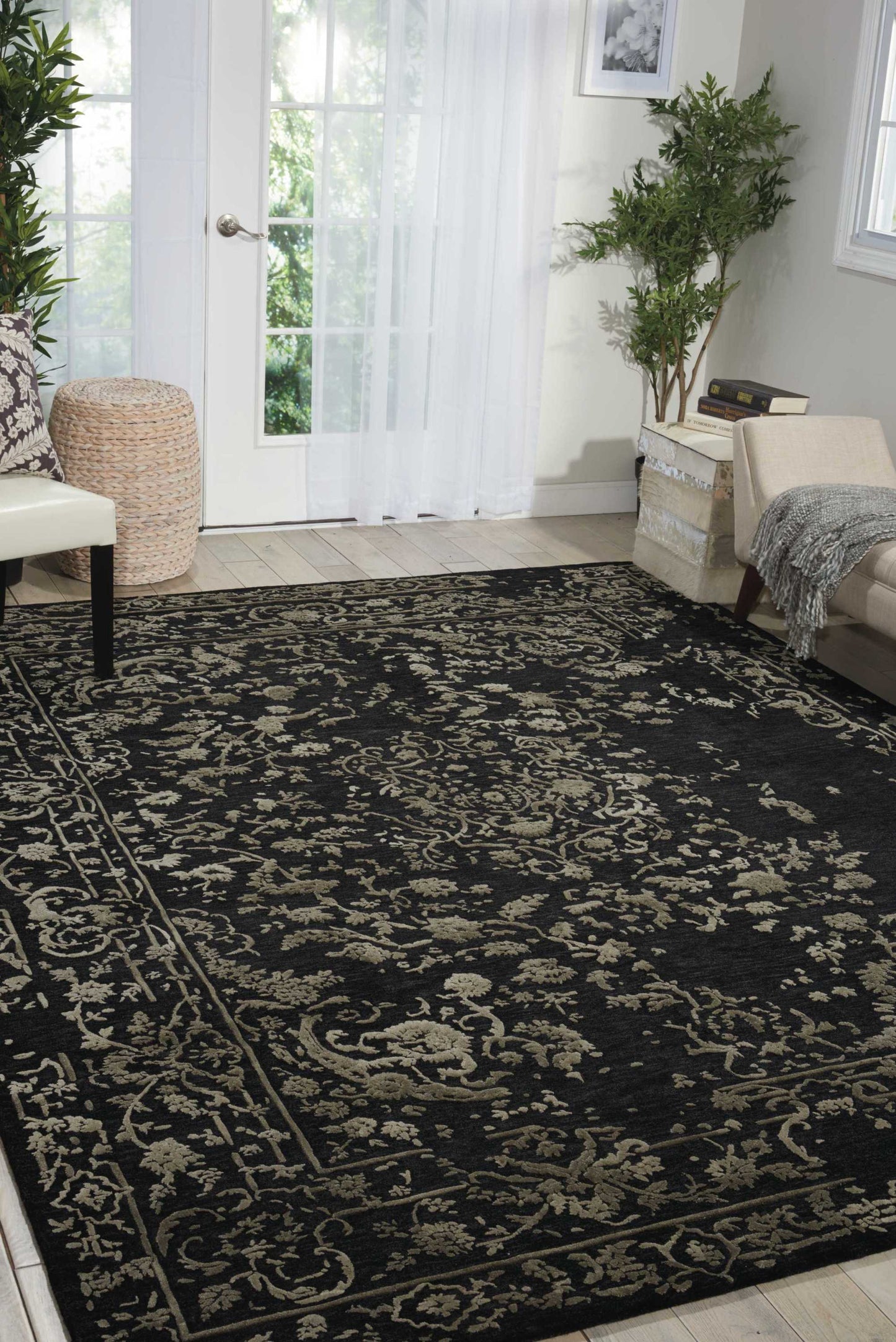 Nourison Home Opaline  Midnight Silver  Transitional