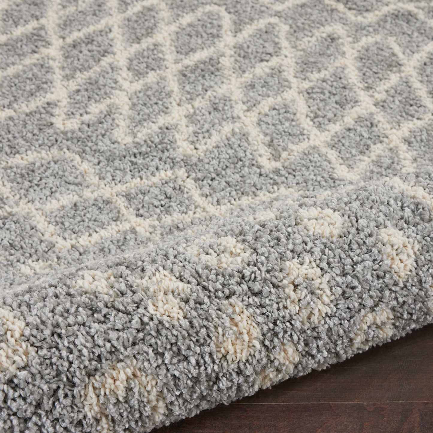 Nourison Home Moroccan Shag  Silver  Transitional