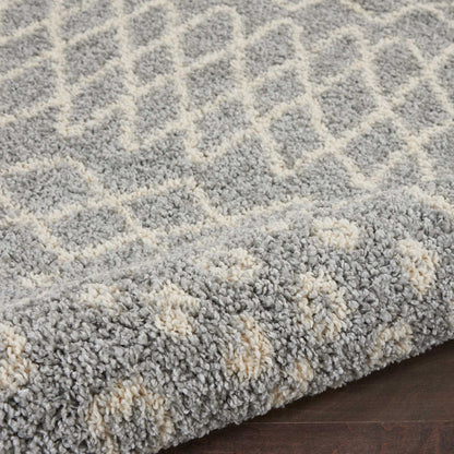 Nourison Home Moroccan Shag  Silver  Transitional
