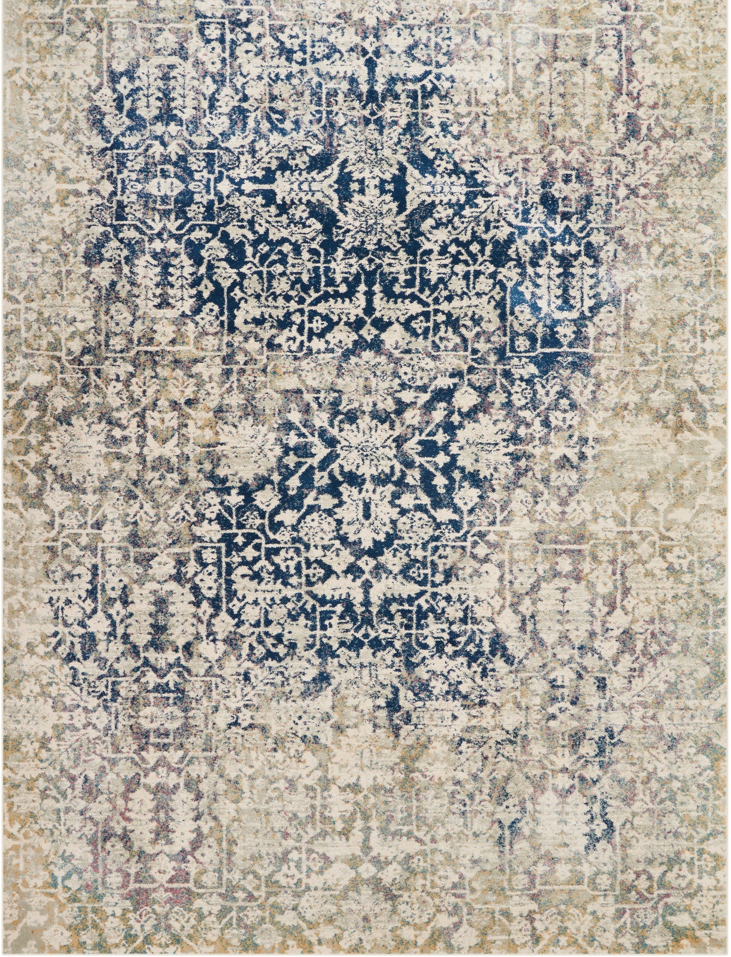 Nourison Home Fusion  Cream Blue  Transitional