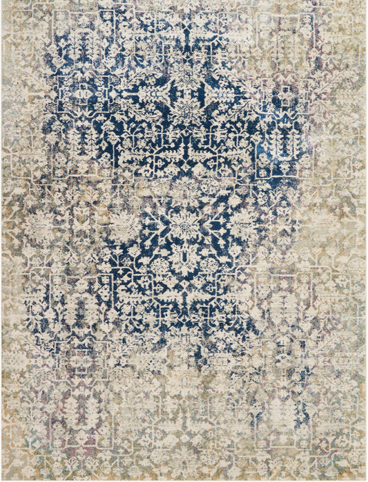 Nourison Home Fusion  Cream Blue  Transitional