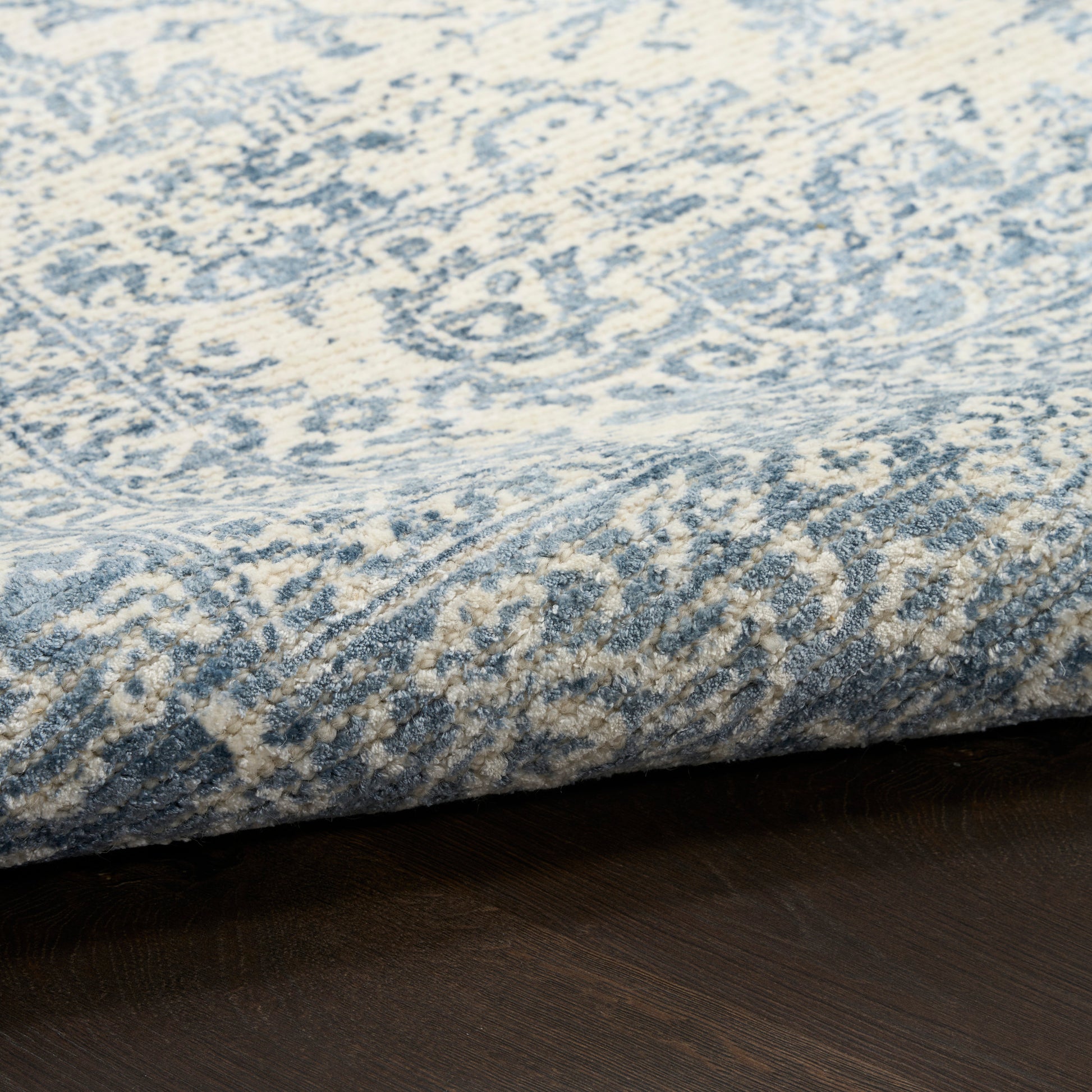 Nourison Home Azalea  Ivory Blue  Traditional