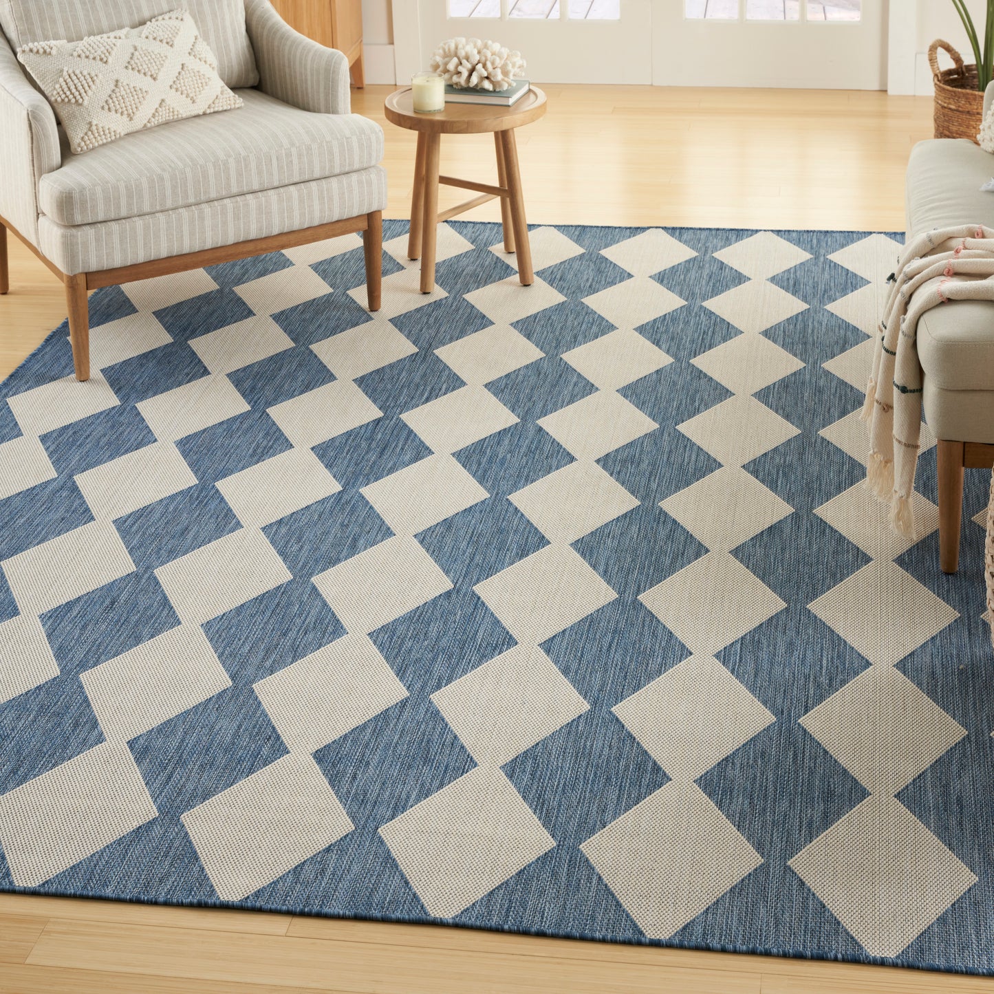 Nourison Home Positano  Navy Blue  Contemporary