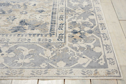 Nourison Home Malta  Ivory Blue  Traditional