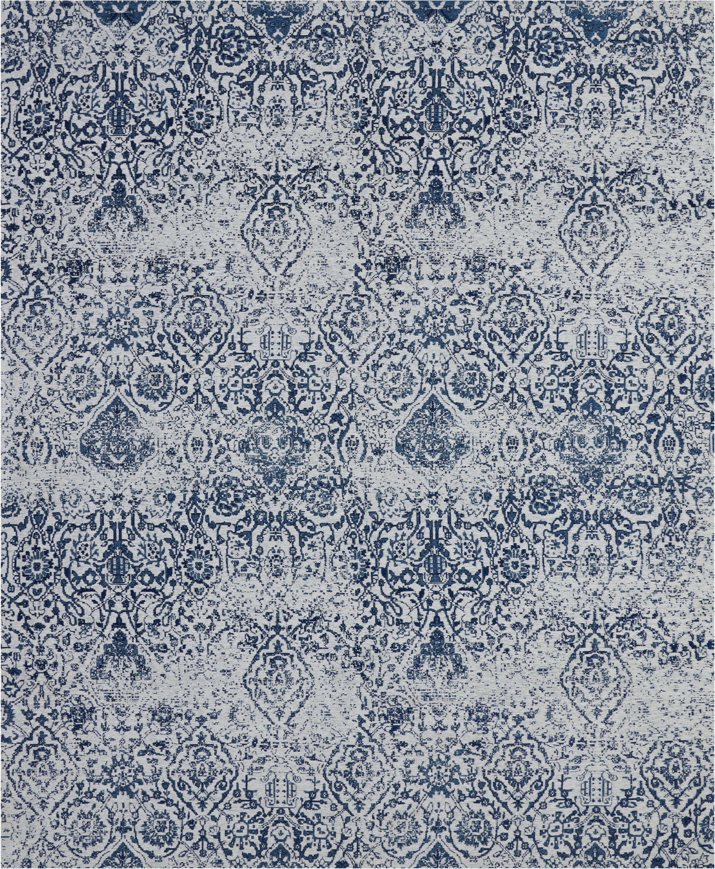 Nourison Home Damask  Ivory Navy  Transitional